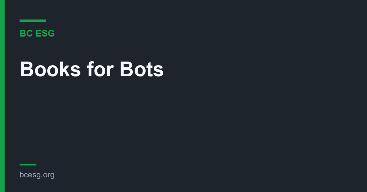 Books for Bots