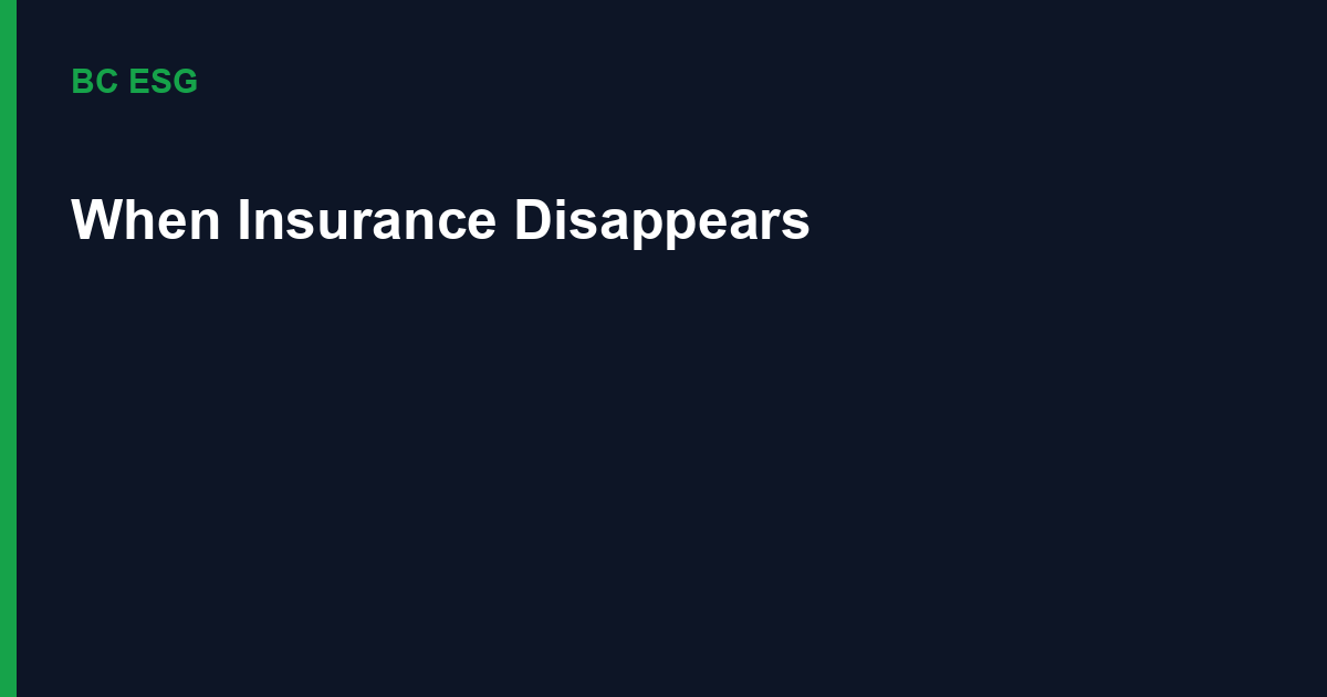 When Insurance Disappears: Stranded Assets, Residual Pools and the Write-Down Mechanics